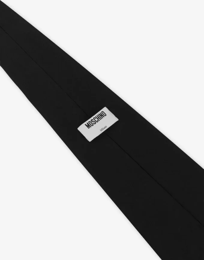 Corbata de popelín de algodón bordada