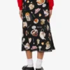 Falda de satén de seda estampada Falda de satén de seda estampada