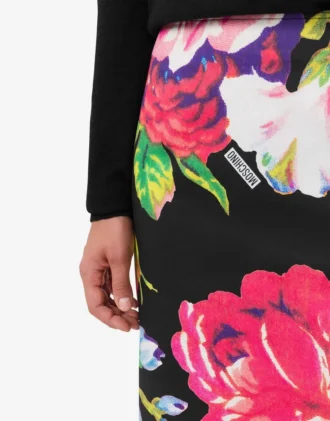 Falda estampada de algodón elástico