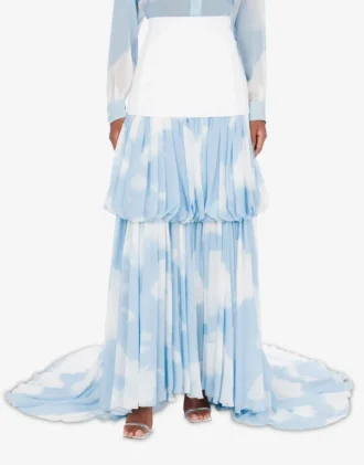 Falda larga con estampado «In the Cloud»