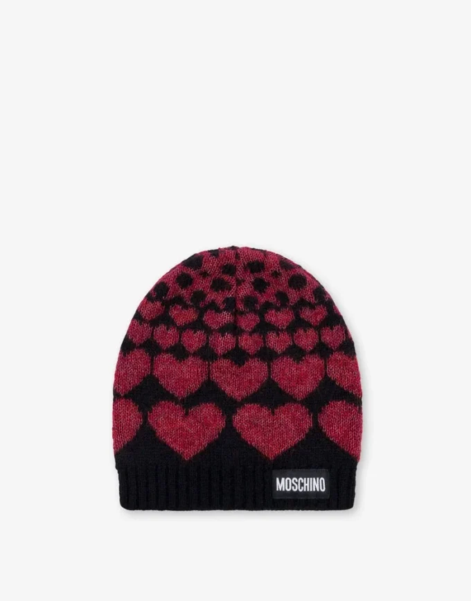 Gorro con incrustaciones de mezcla de mohair