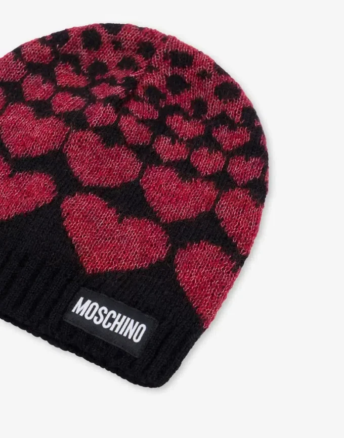 Gorro con incrustaciones de mezcla de mohair