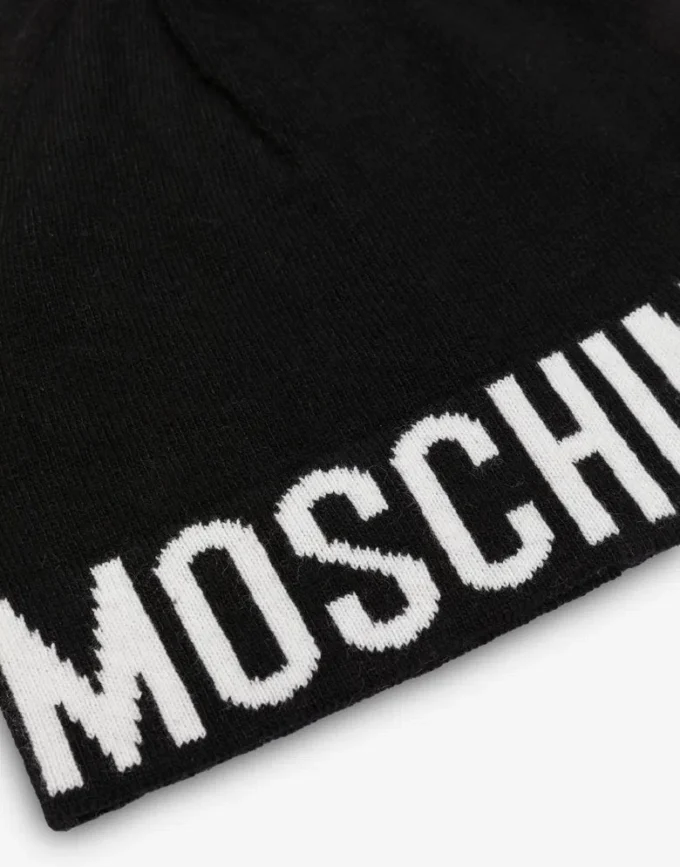 Gorro de mezcla de lana con logotipo