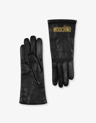 Guantes de napa con logotipo bordado