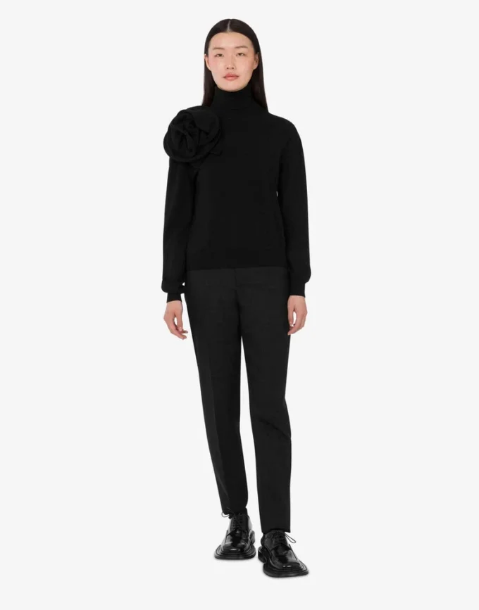 Jersey de cuello alto de lana merino
