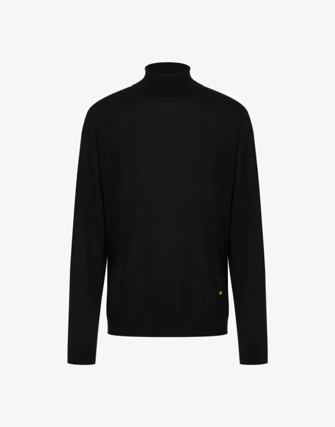 Jersey de cuello alto de mezcla de lana Golden M