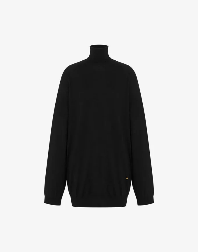 Jersey de lana con corte Golden M Jersey de lana con corte Golden M