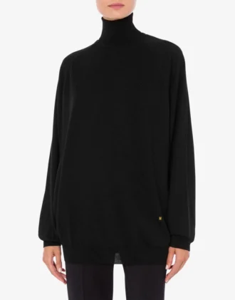 Jersey de lana con corte Golden M Jersey de lana con corte Golden M