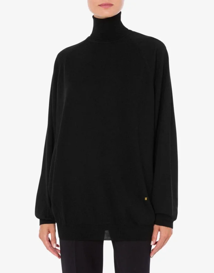 Jersey de lana con corte Golden M Jersey de lana con corte Golden M