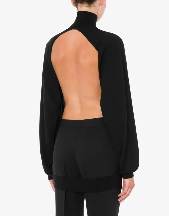 Jersey de lana con corte Golden M Jersey de lana con corte Golden M