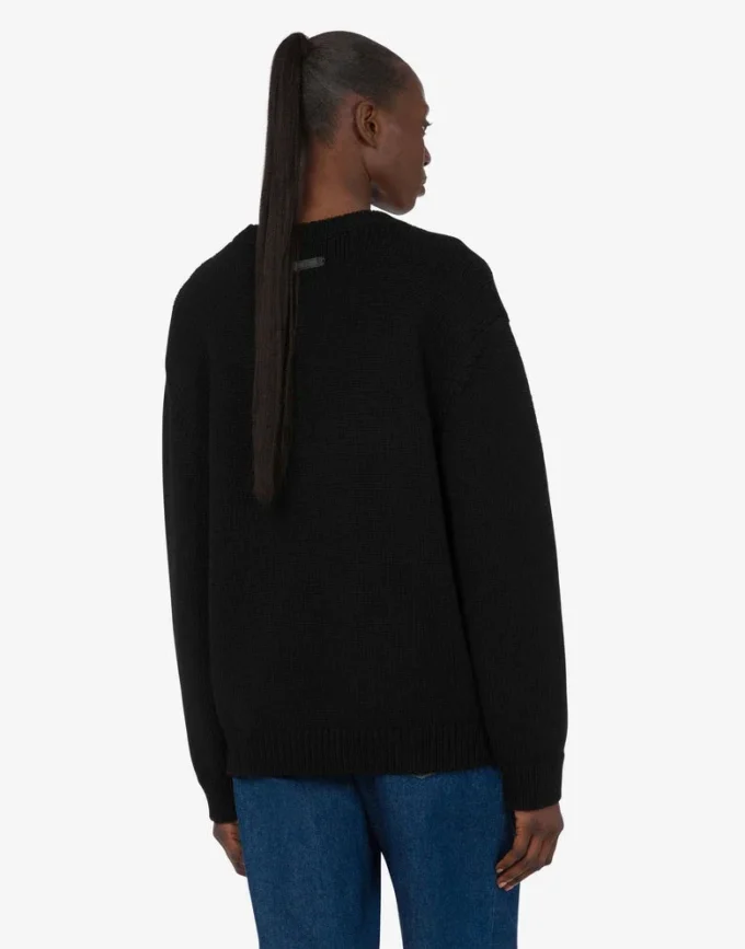 Jersey de lana merino bordado