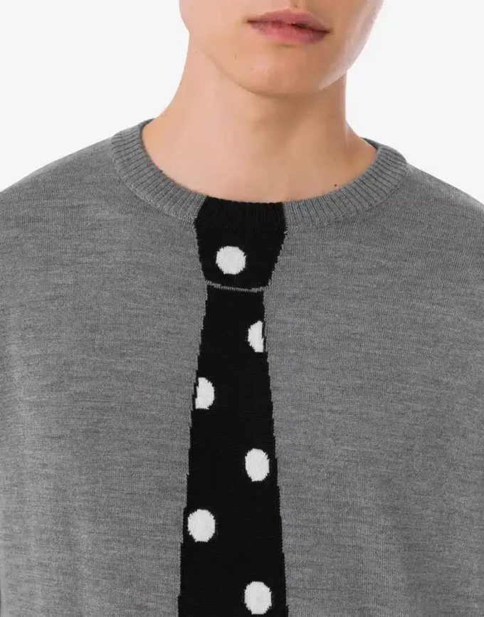 Jersey de lana merino extrafina con intarsia