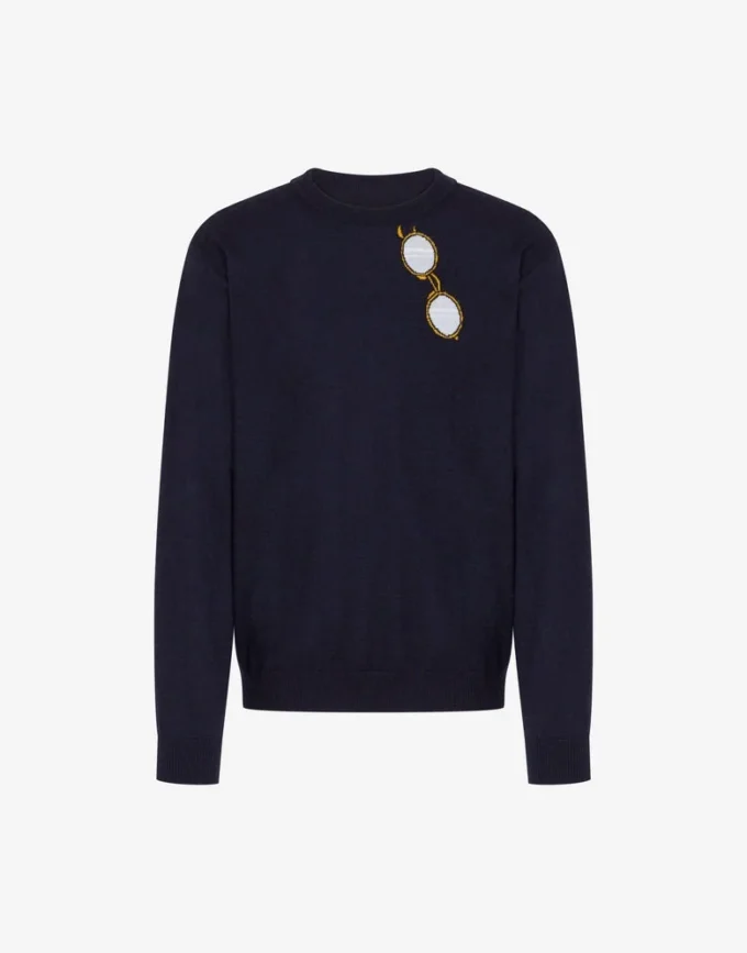 Jersey de lana merino extrafina con intarsia