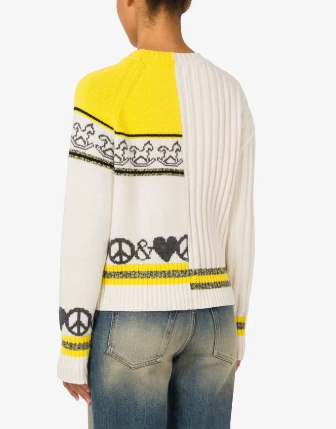 Jersey de mezcla de lana con intarsia Jersey de mezcla de lana con intarsia