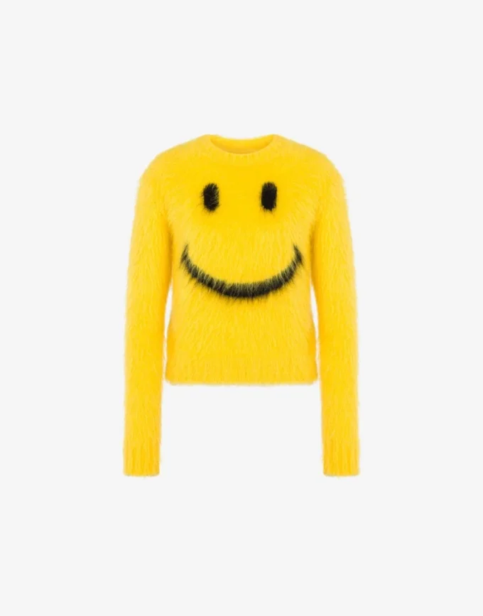 Jersey de mohair cepillado Smiley Jersey de mohair cepillado Smiley