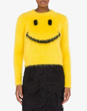 Jersey de mohair cepillado Smiley Jersey de mohair cepillado Smiley