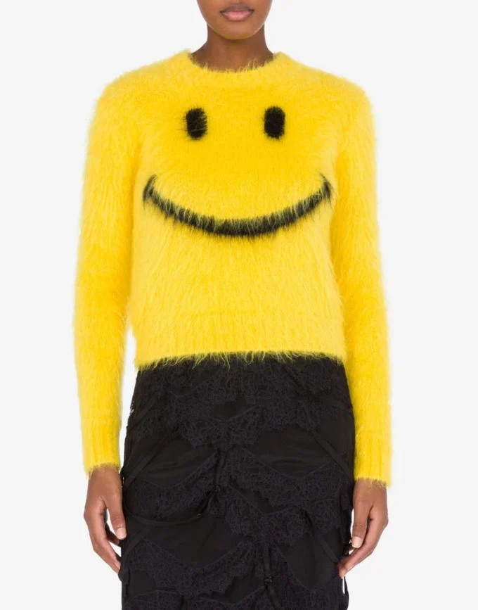 Jersey de mohair cepillado Smiley Jersey de mohair cepillado Smiley