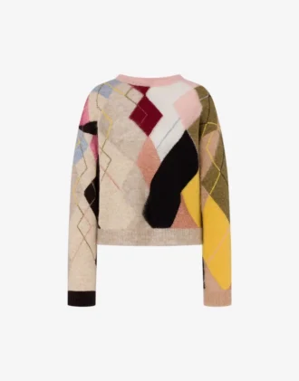 Jersey de mohair con incrustaciones de gasa