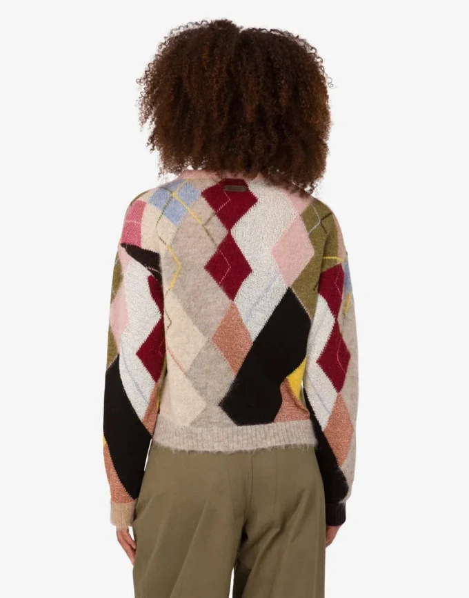 Jersey de mohair con incrustaciones de gasa Jersey de mohair con incrustaciones de gasa