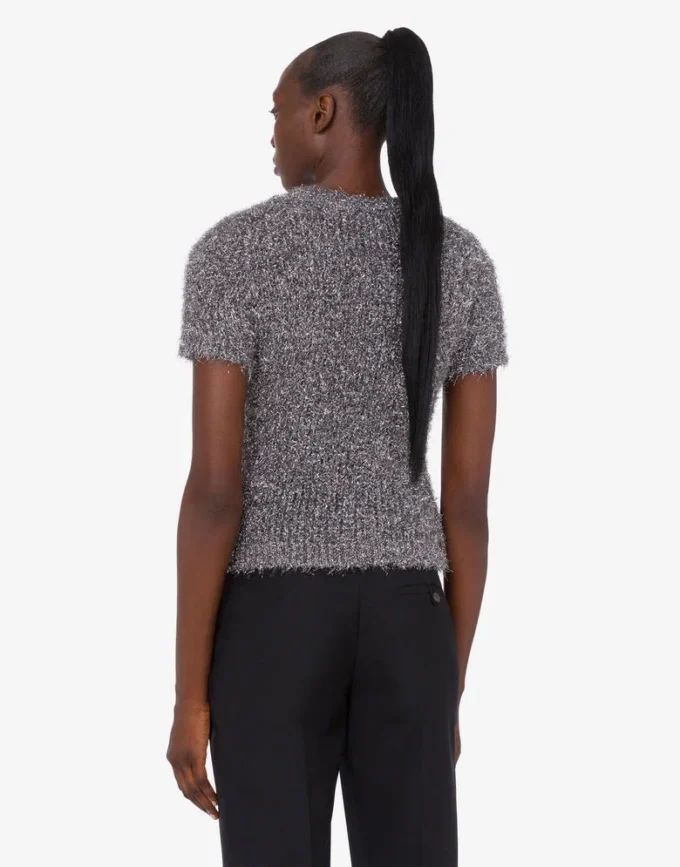 Jersey de tejido con efecto metalizado
