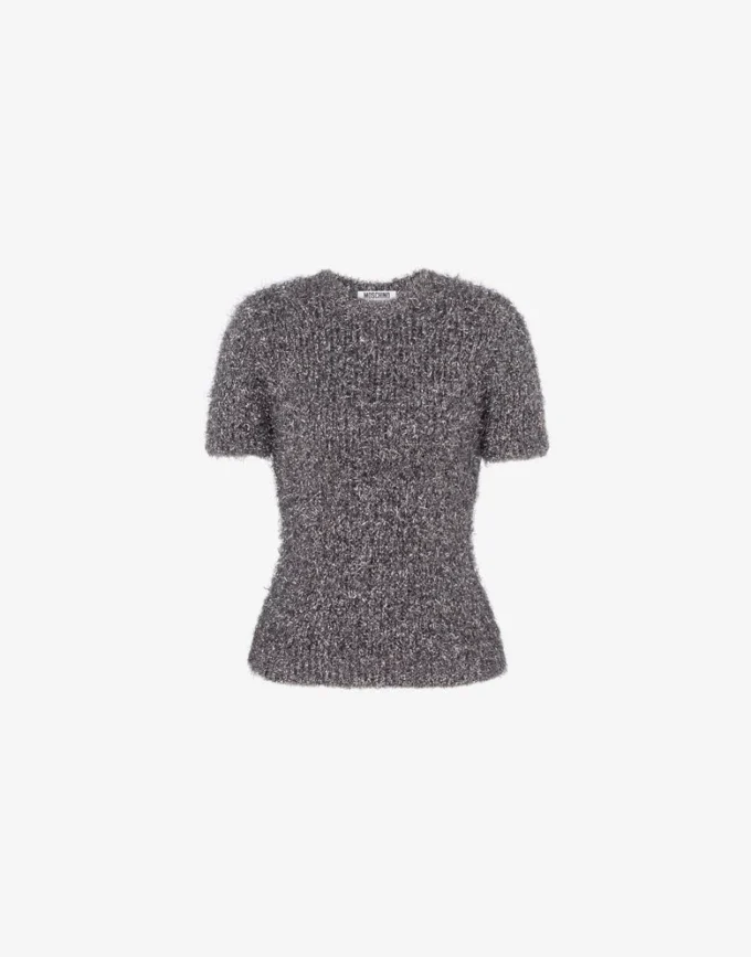 Jersey de tejido con efecto metalizado