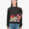 Jersey estampado de mezcla de algodón puro y seda