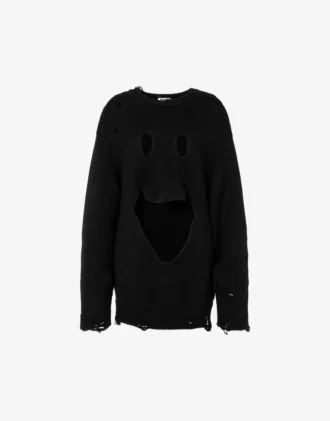 Jersey oversize de lana tallada