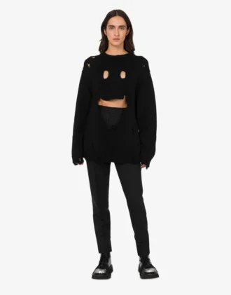 Jersey oversize de lana tallada