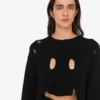 Jersey oversize de lana tallada