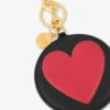 Llavero de piel de becerro con corazón grande