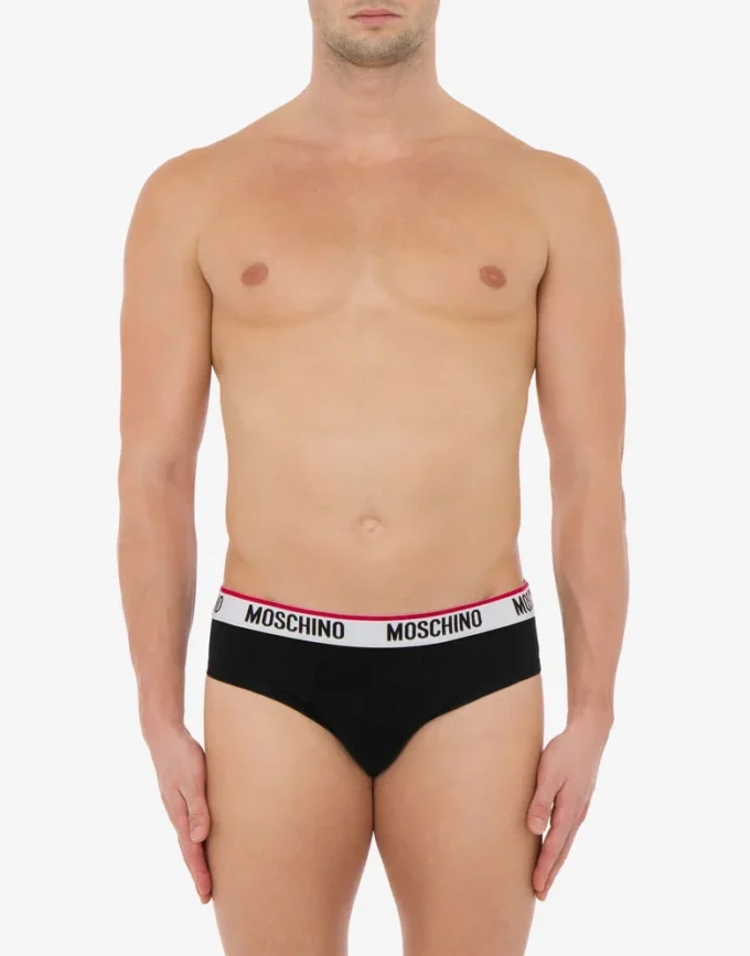 Conjunto de 2 slips elásticos con banda con logotipo