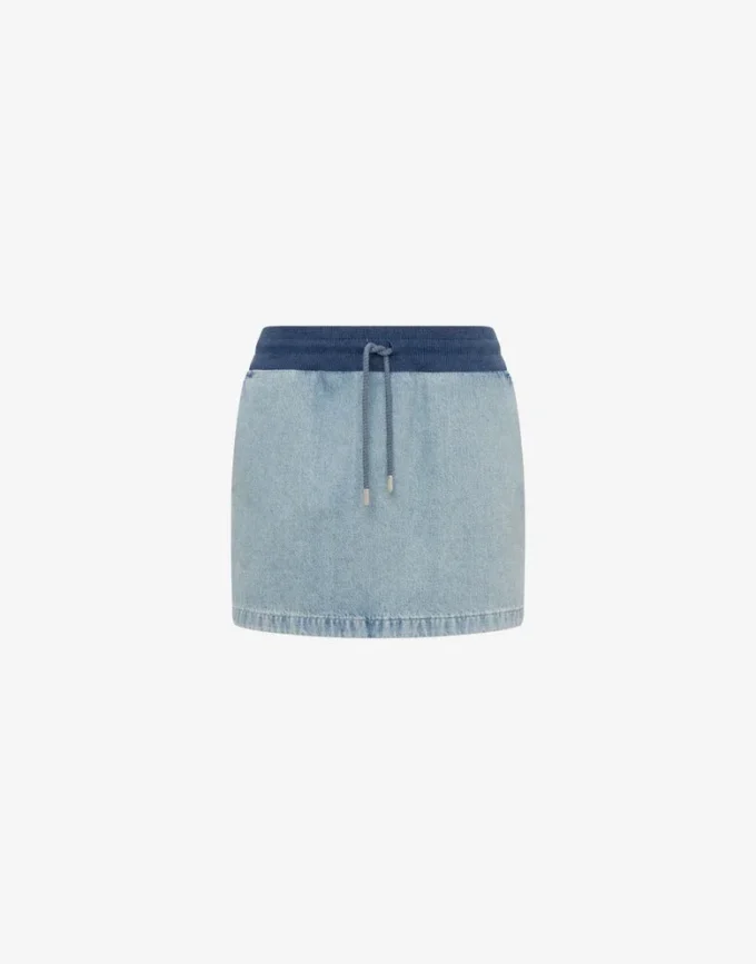 Minifalda de denim de algodón Minifalda de denim de algodón