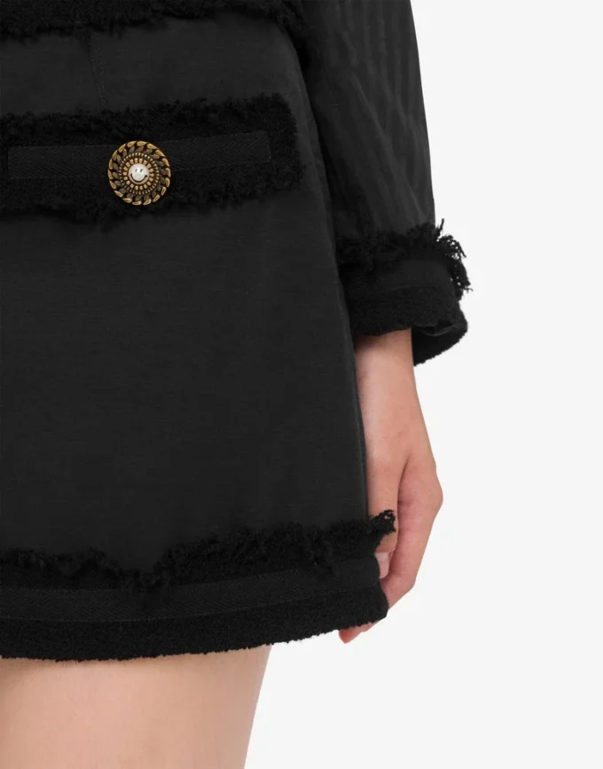 Minifalda elástica de bouclé Minifalda elástica de bouclé