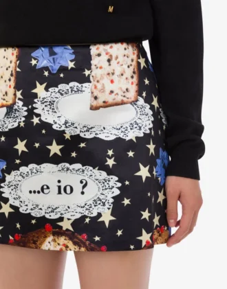 Minifalda estampada de mezcla de algodón