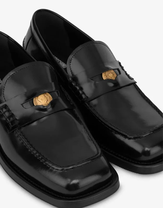 Mocasines de piel de becerro cepillada Mocasines de piel de becerro cepillada