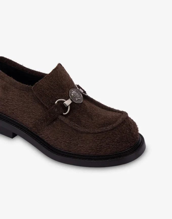 Mocasines universitarios de ante