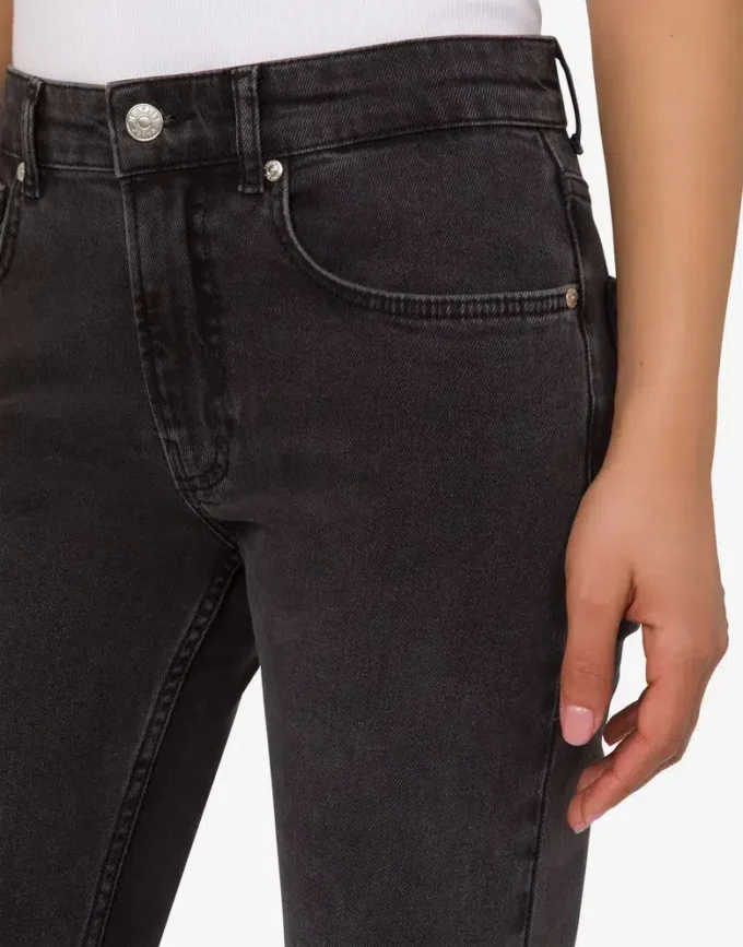 Pantalones acampanados de denim de algodón Pantalones acampanados de denim de algodón