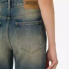 Pantalones acampanados de denim de algodón Pantalones acampanados de denim de algodón