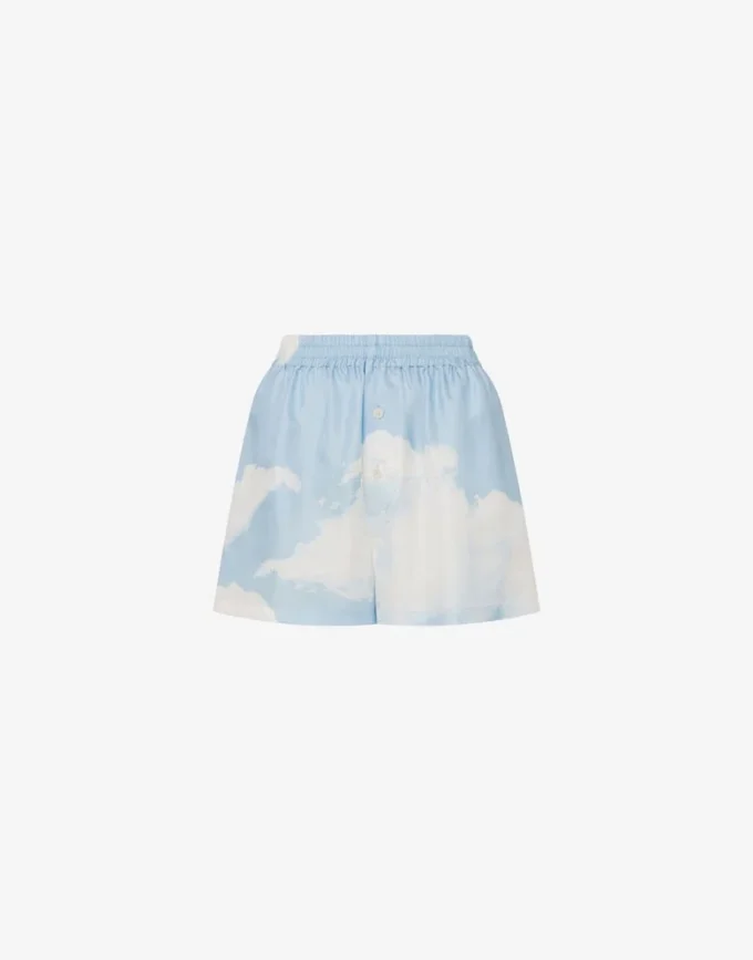 Pantalones cortos de sarga de seda Nubes de archivo
