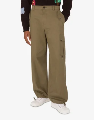 Pantalones de algodón diagonal