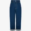 Pantalones de denim de algodón azul