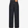 Pantalones de denim de algodón azul Pantalones de denim de algodón azul