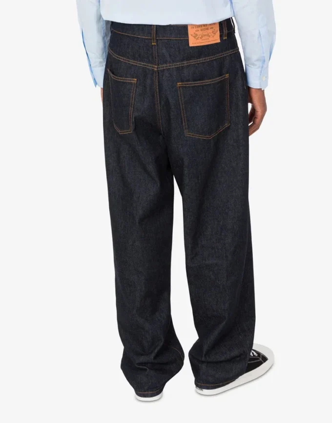 Pantalones de denim de algodón azul Pantalones de denim de algodón azul