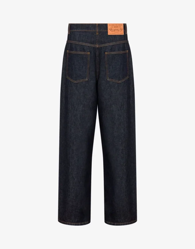 Pantalones de denim de algodón azul Pantalones de denim de algodón azul
