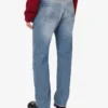 Pantalones de denim de algodón con parches Pantalones de denim de algodón con parches