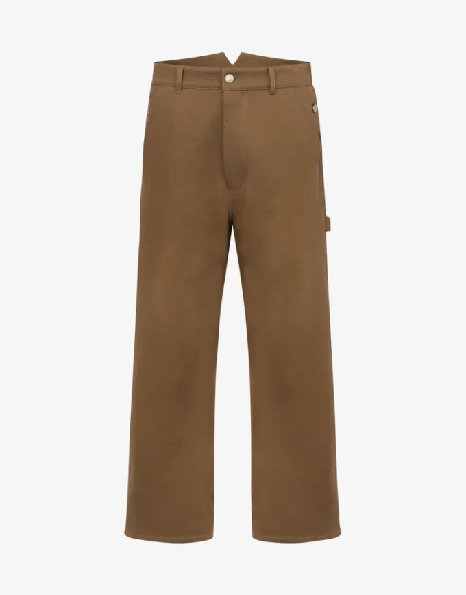 Pantalones de doble tricotina de algodón
