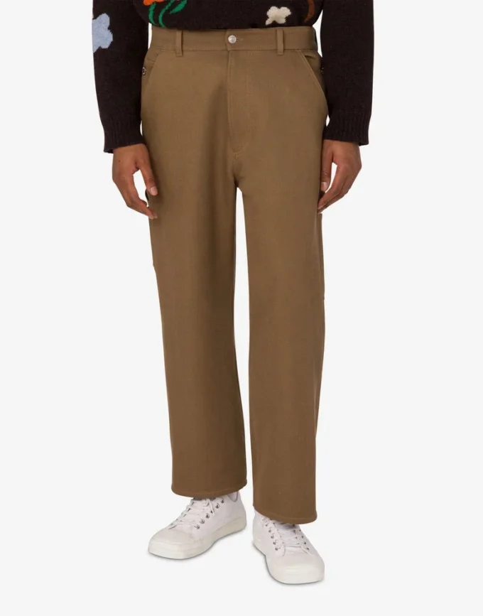 Pantalones de doble tricotina de algodón