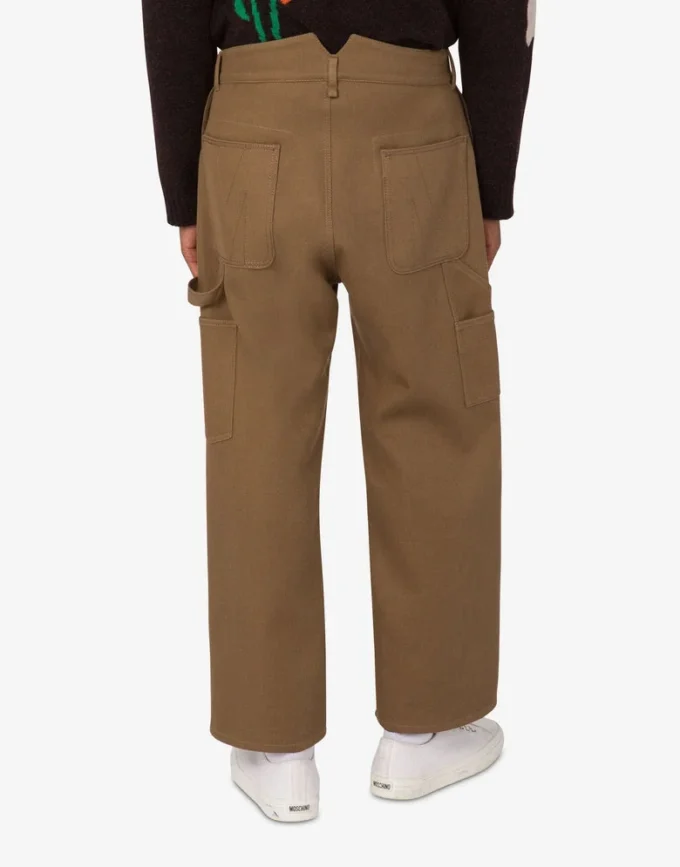 Pantalones de doble tricotina de algodón