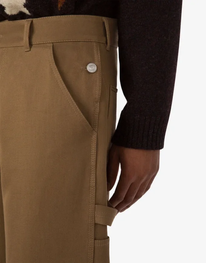 Pantalones de doble tricotina de algodón