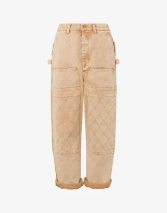 Pantalones de dril teñidos en prenda